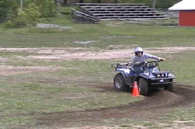 Bear Claw Tours ATV RiderCourse - Turning: Turning basics.  Sharp turns.  Quicker turns.