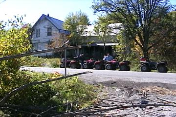 Visiting an old General Store from the 30's.  Once right next to the train station in Swords.  The railway line, Grand Trunk, has long since been abandoned.  Its now the Seguin Trail and that's what we are riding in these pics. ... click here for more on the ghost town of Swords