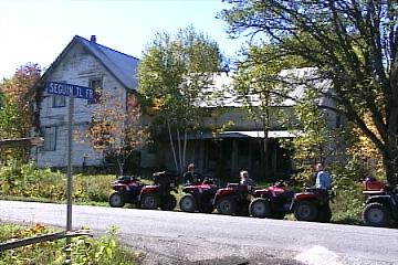 Visiting an old General Store from the 30's.  Once right next to the train station in Swords.  The railway line, Grand Trunk, has long since been abandoned.  Its now the Seguin Trail and that's what we are riding in these pics. ... click here for more on the ghost town of Swords
